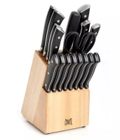Slege 16pcs Kitchen Knife Set, High Carbon Stainless Steel, Forged Triple  Rivet, with Sharpener and Kitchen Shear, Classic Straight Handle